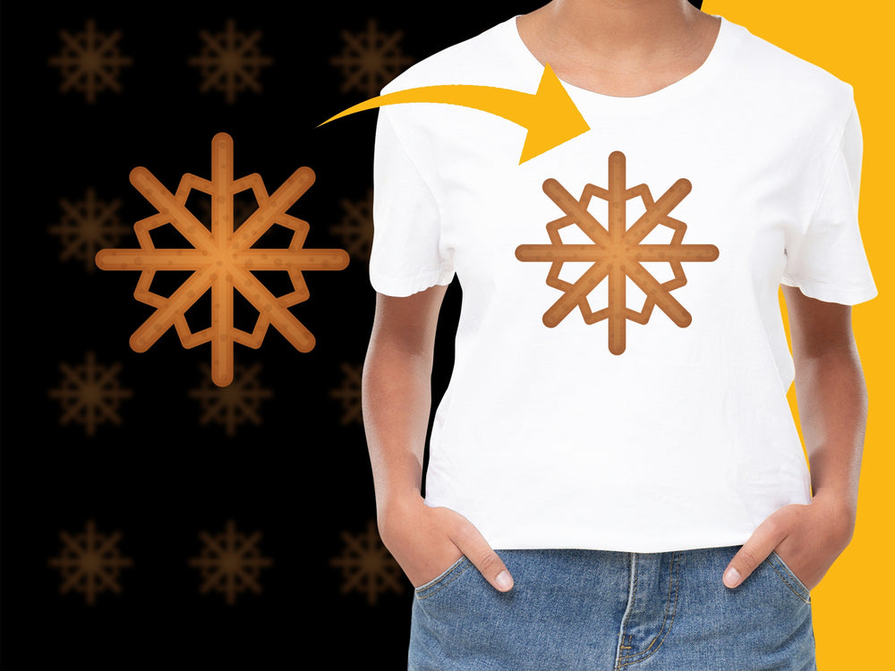Kids Winter Snowflake T-Shirt, Unisex White Graphic Tee, Toddler Holiday Casual Wear