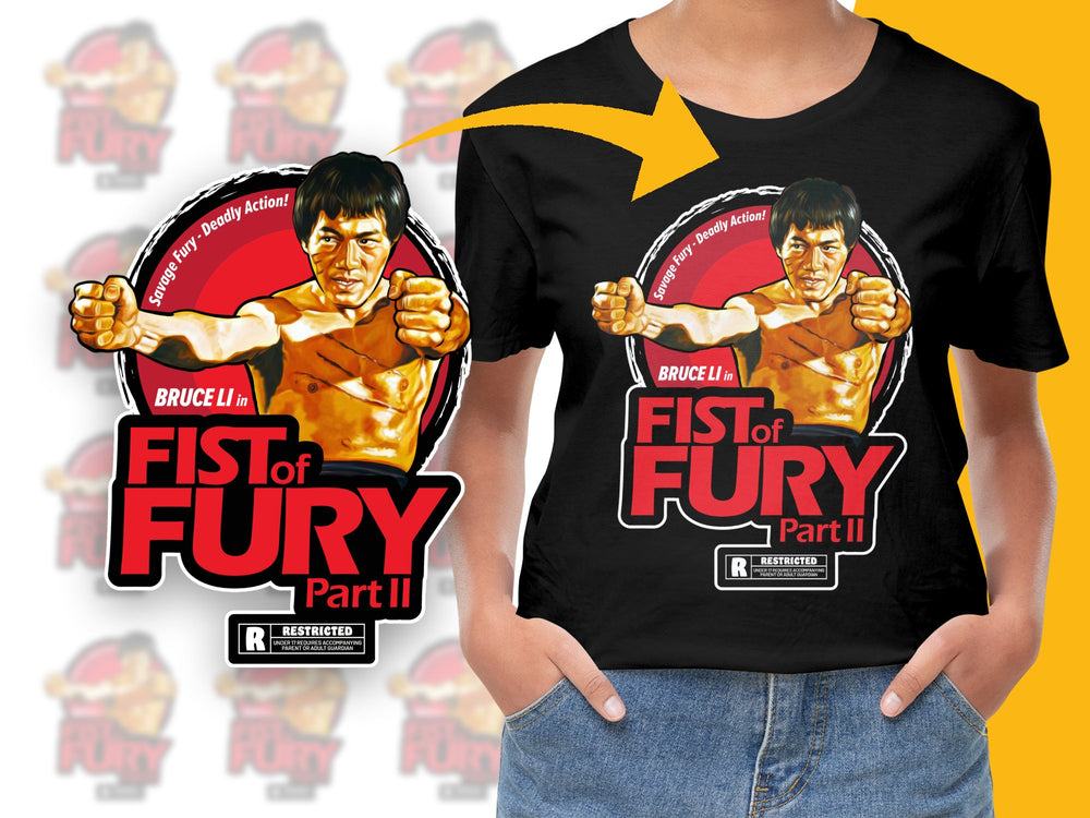Bruce Lee Fist of Fury Part II Movie Graphic T-Shirt, Vintage Martial Arts Tee