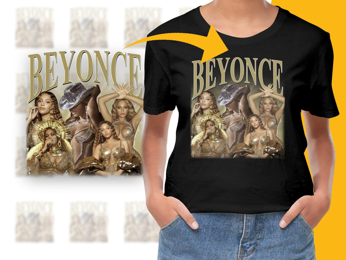 Beyonce Graphic T-Shirt, Pop Icon Music Tee, Black Cotton Shirt, Fan Merchandise, Celebrity Printed Top, Gift Idea