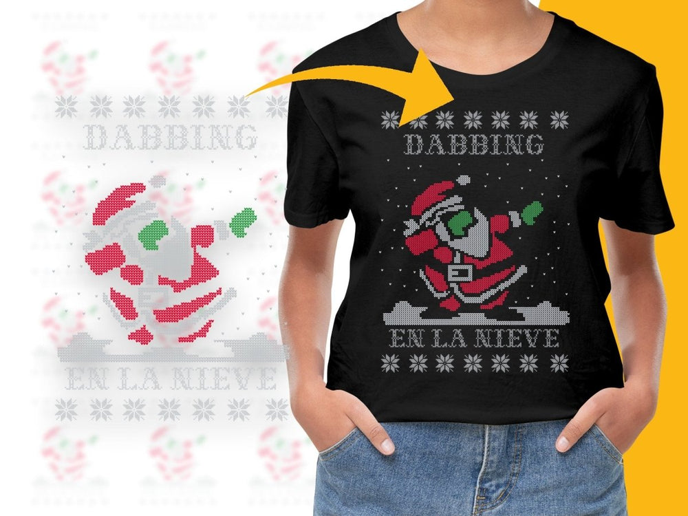 Dabbing En La Nieve Christmas Santa Claus PNG File - Teepew