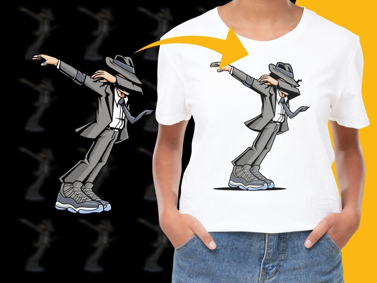 Dabbing Man in Suit and Fedora StreetWear PNG File - Teepew