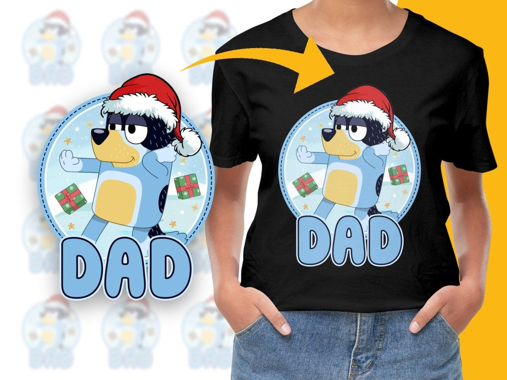 Dad Christmas Bluey Holiday Themed Graphic PNG File - Teepew