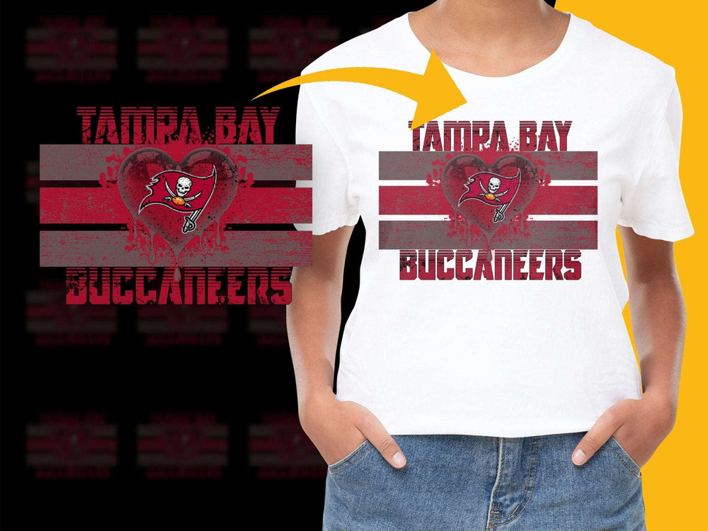 Tampa Bay Buccaneers T-Shirt, Vintage Logo Graphic Tee, Unisex Sports Fan Apparel, Red and Black