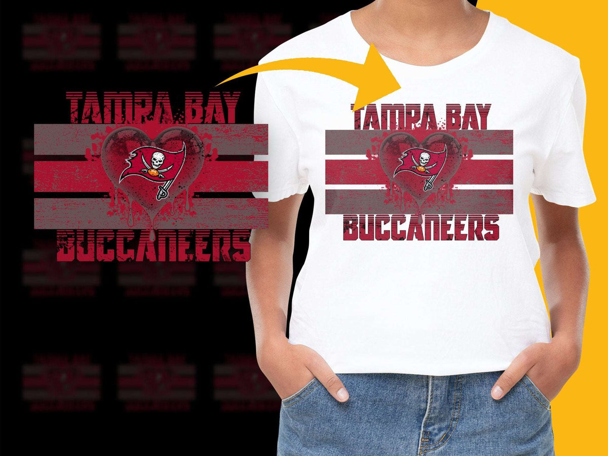 Tampa Bay Buccaneers T-Shirt, Vintage Logo Graphic Tee, Unisex Sports Fan Apparel, Red and Black