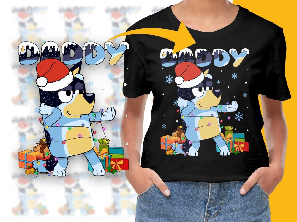 Daddy Bluey Christmas Graphic Holiday PNG File - Teepew
