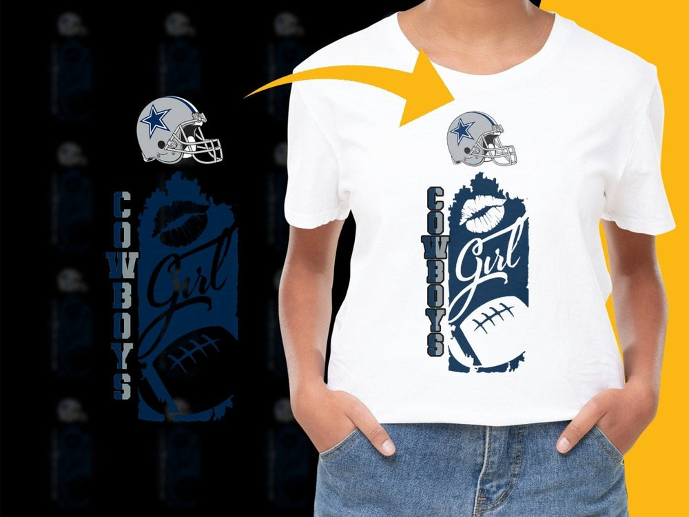 Dallas Cowboys Girl Football Graphic PNG File - Teepew