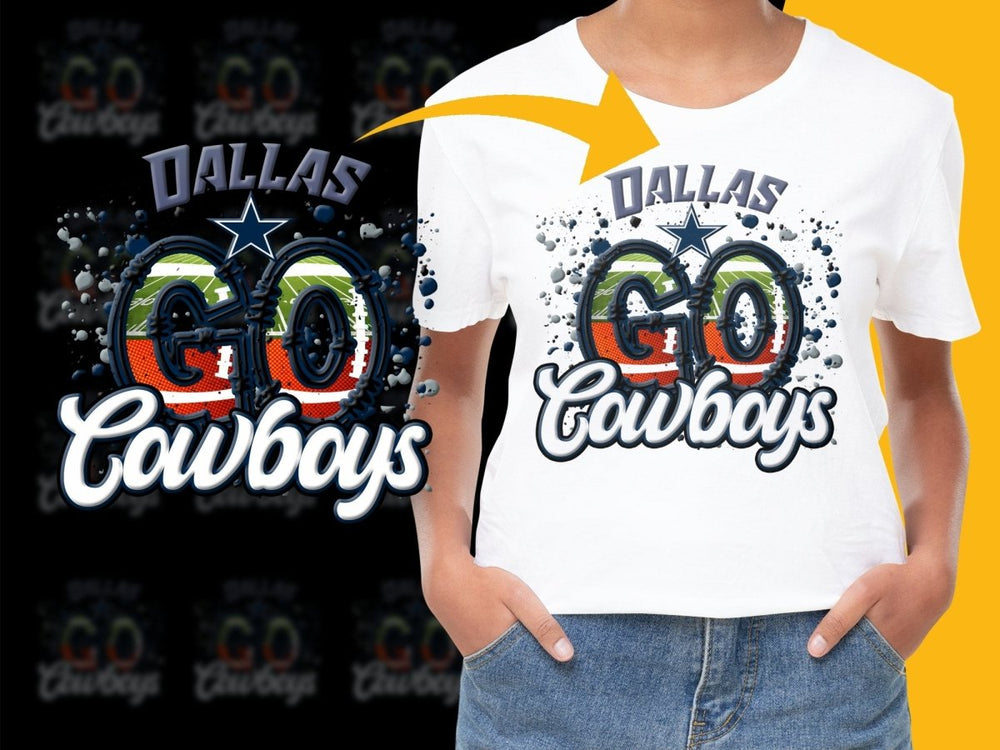Dallas Cowboys Go Cowboys Fan Gear PNG File - Teepew