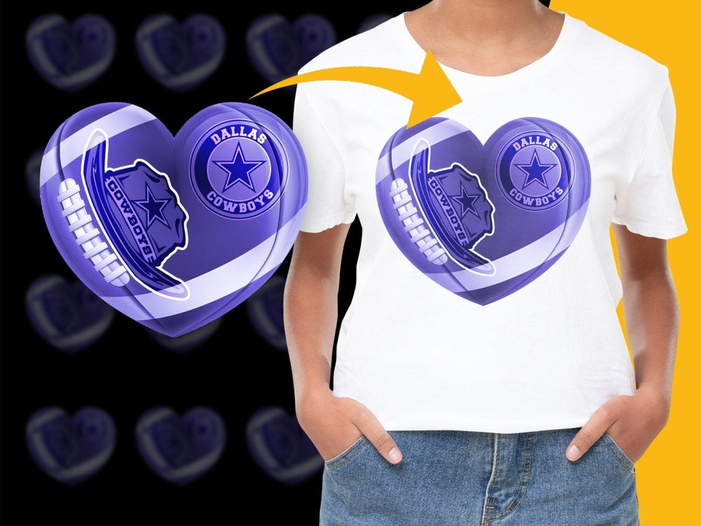 Dallas Cowboys Love Star Heart Graphic PNG File - Teepew