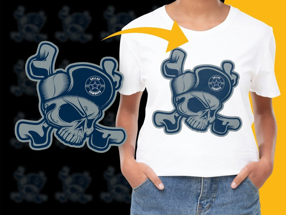 Dallas Cowboys Skull Crossbones Design PNG File - Teepew