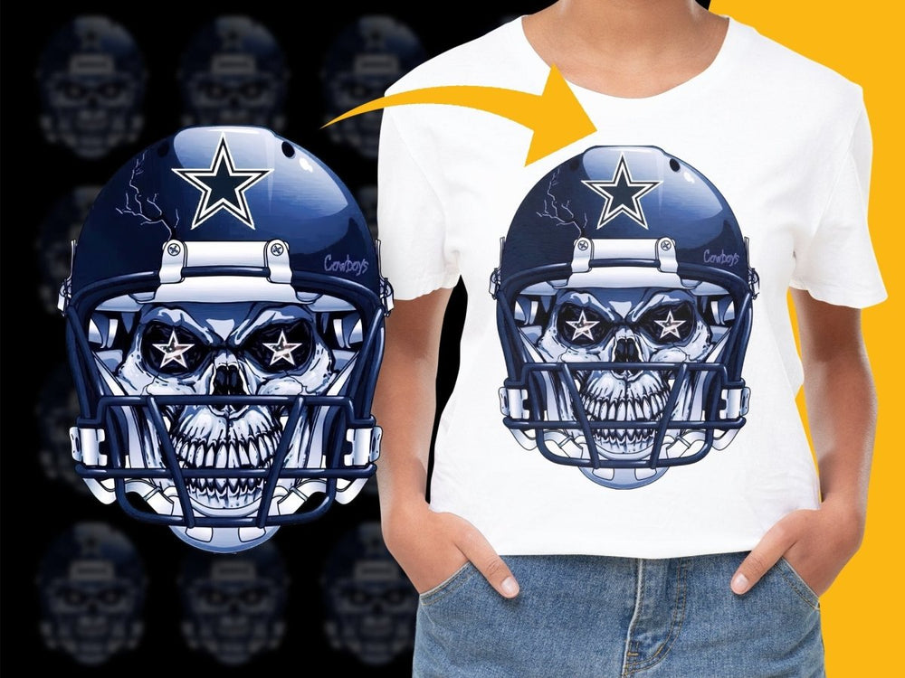 Dallas Cowboys Skull Football Helmet Graphic PNG File - Teepew