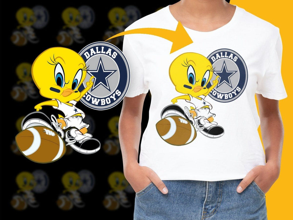Dallas Cowboys Tweety Bird NFL Fun Graphic PNG File - Teepew