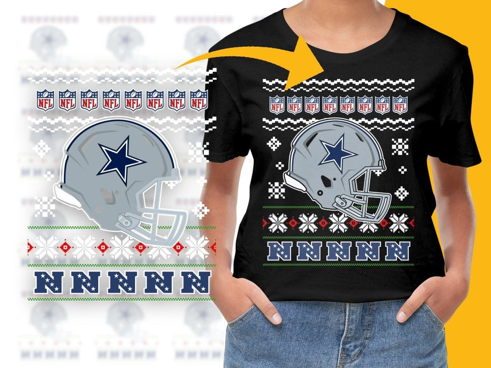Dallas Football Holiday Helmet Design PNG File - Teepew
