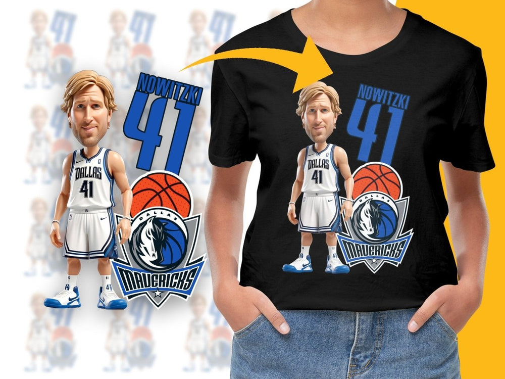 Dallas Mavericks Nowitzki Number 41 Basketball Player PNG File - Teepew