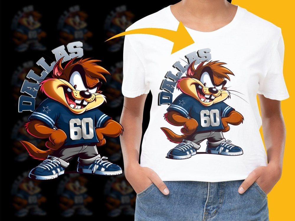 Dallas NFL Team Character Graphic Print PNG File - Teepew