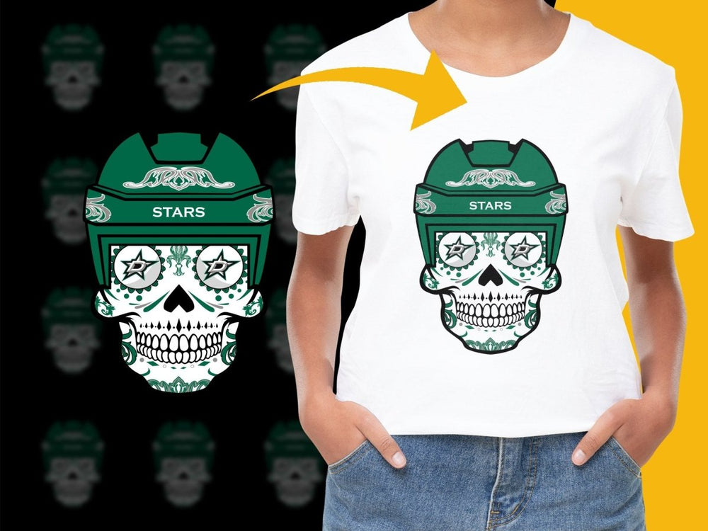 Dallas Stars Sugar Skull Graphic PNG File - Teepew