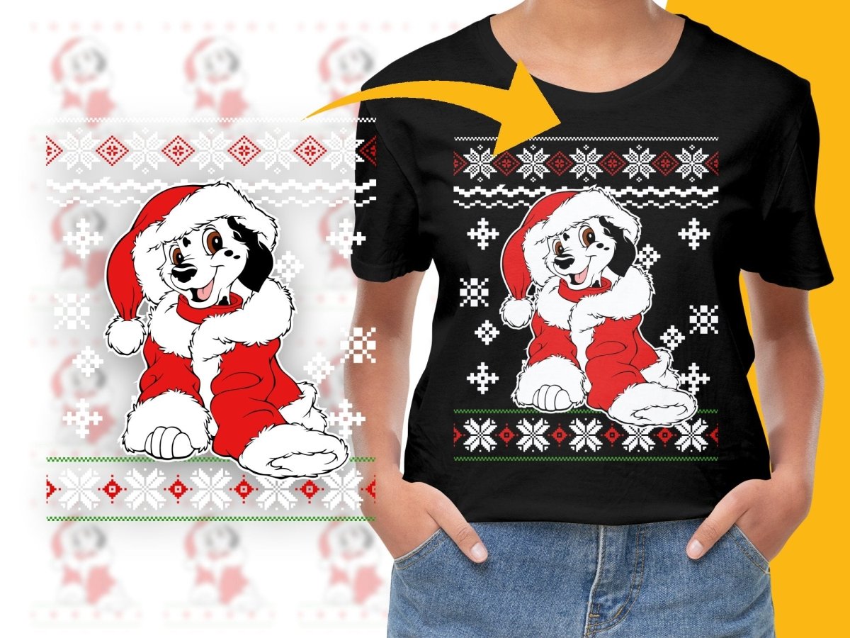 Dalmatian Dog Santa Ugly Christmas PNG File - Teepew