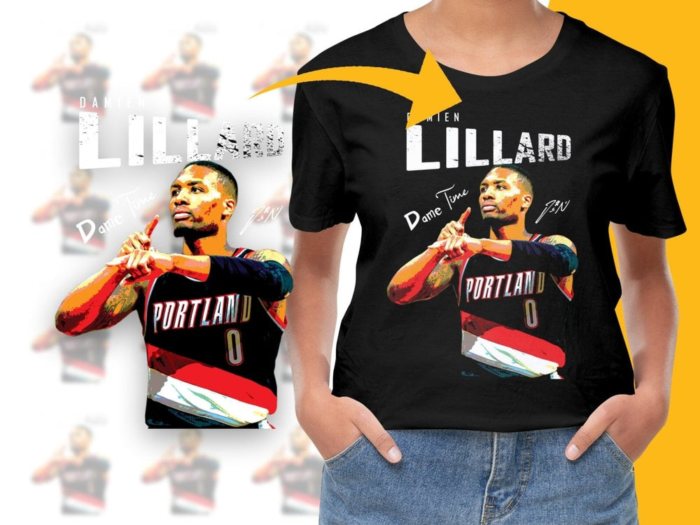 Dame Time Damian Lillard Portland Basketball Player PNG File - Teepew