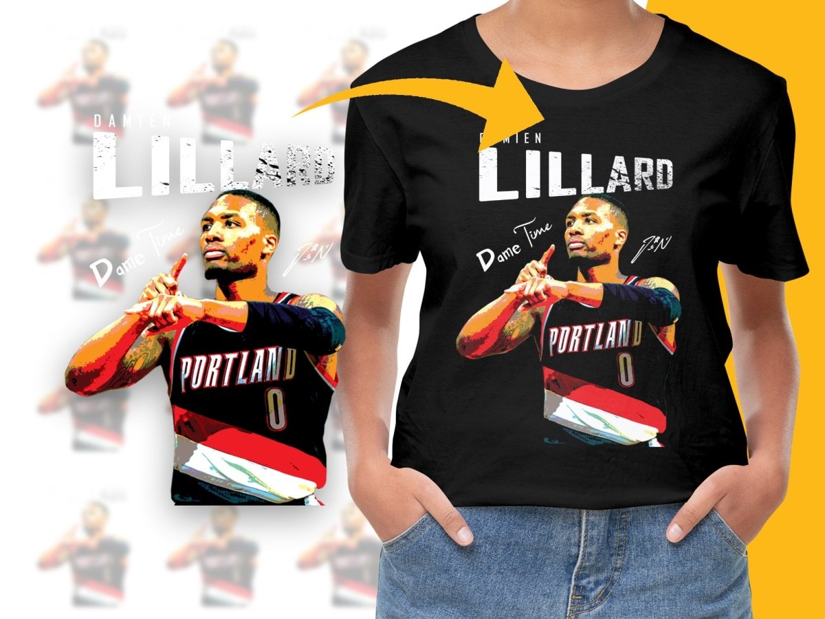 Dame Time Damian Lillard Portland Basketball Player PNG File - Teepew