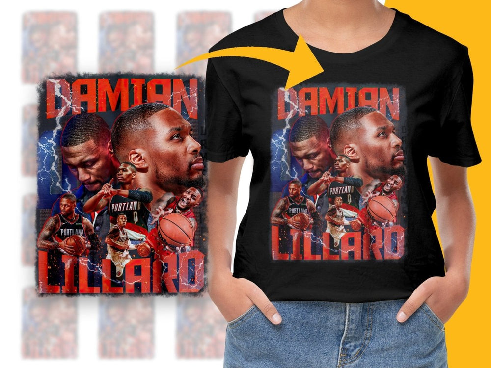 Damian Lillard Basketball Star Bootleg PNG File - Teepew