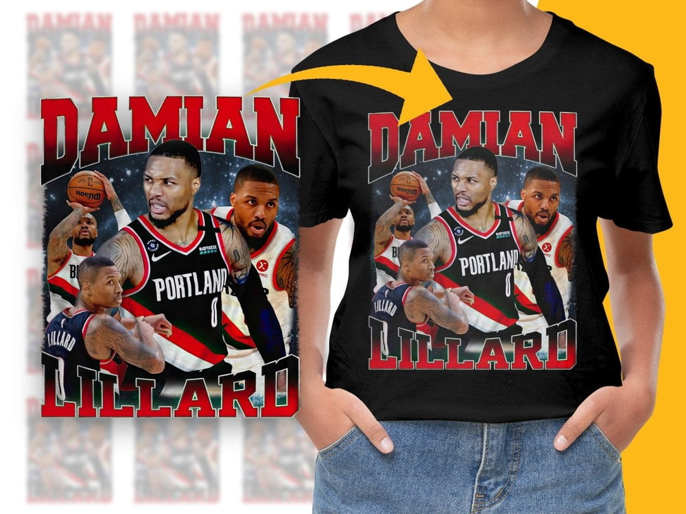 Damian Lillard Basketball Star Bootleg PNG File - Teepew