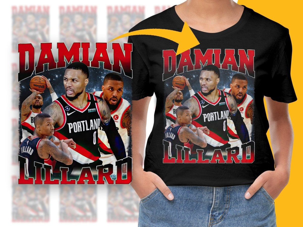 Damian Lillard Basketball Star Bootleg PNG File - Teepew