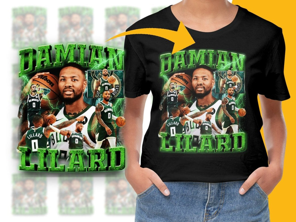 Damian Lillard Dynamic NBA Basketball Fan PNG File - Teepew