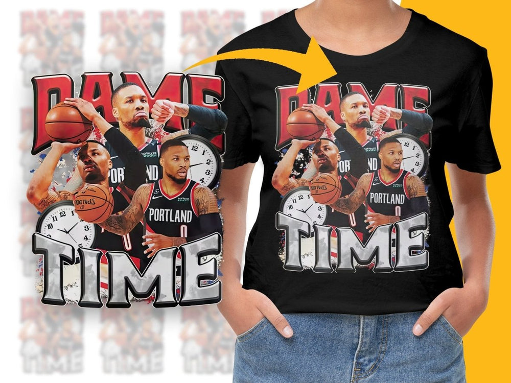 Damian Lillard Portland Basketball Star Dame Time Bootleg PNG File - Teepew