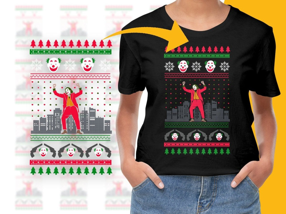 Dancing Joker Ugly Christmas PNG File with Festive Design - Teepew