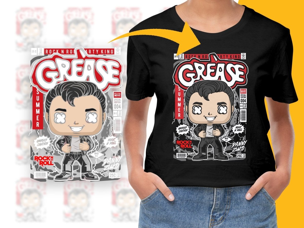 Danny Zuko Grease Popculture PNG File - Teepew