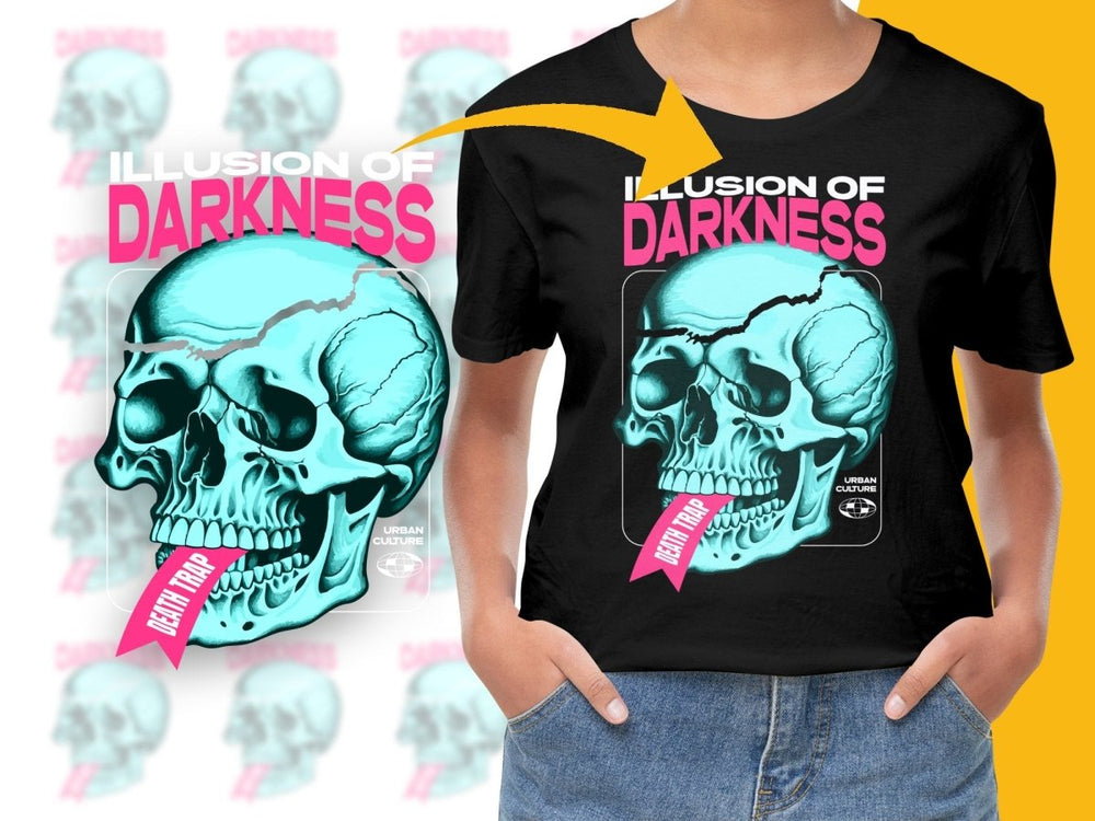 Darkness Death Trip Skull Graphic PNG File - Teepew