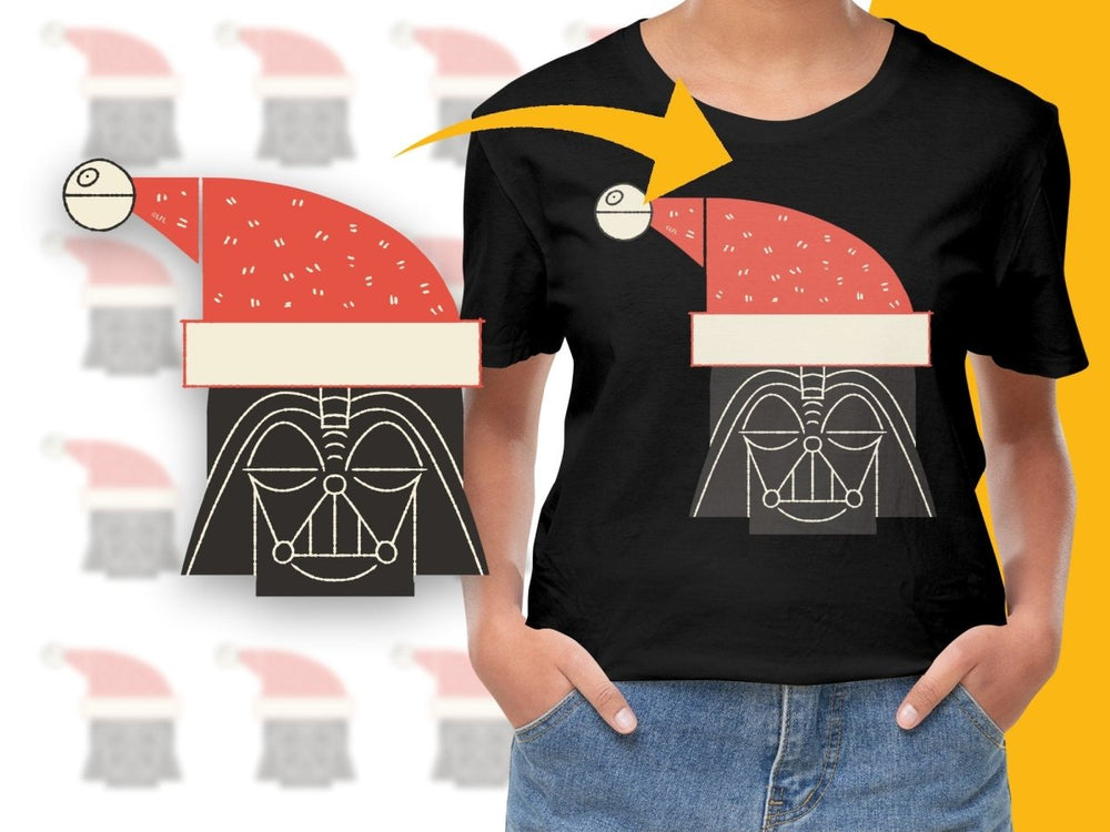 Darth Vader in Festive Santa Hat Christmas PNG File - Teepew