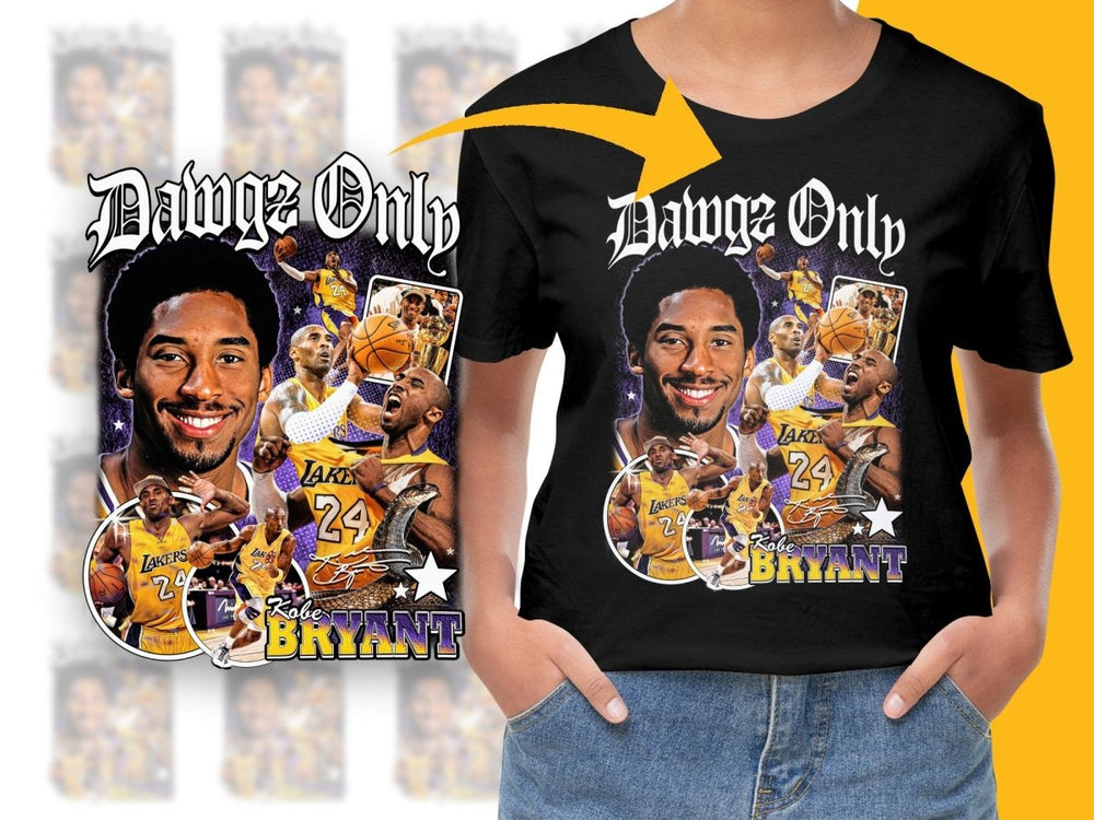 Dawgz Only Kobe Bryant Los Angeles Lakers NBA Bootleg Graphic PNG File - Teepew