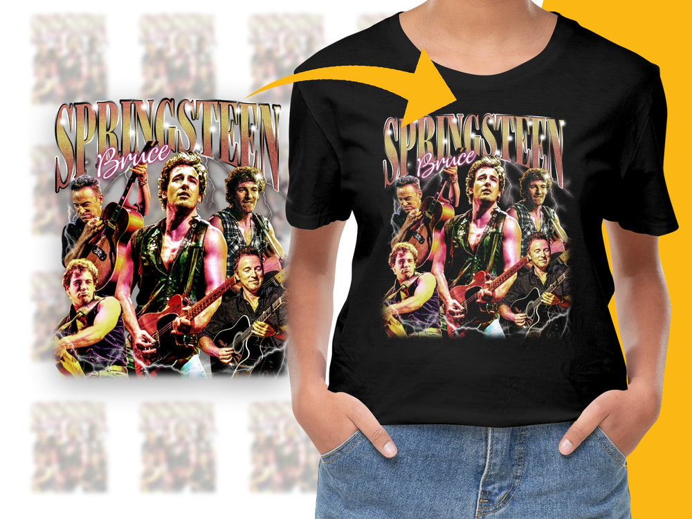 Bruce Springsteen Vintage T-Shirt, Classic Rock Band Tee, 80s Music Fan Apparel, Unisex Graphic Shirt