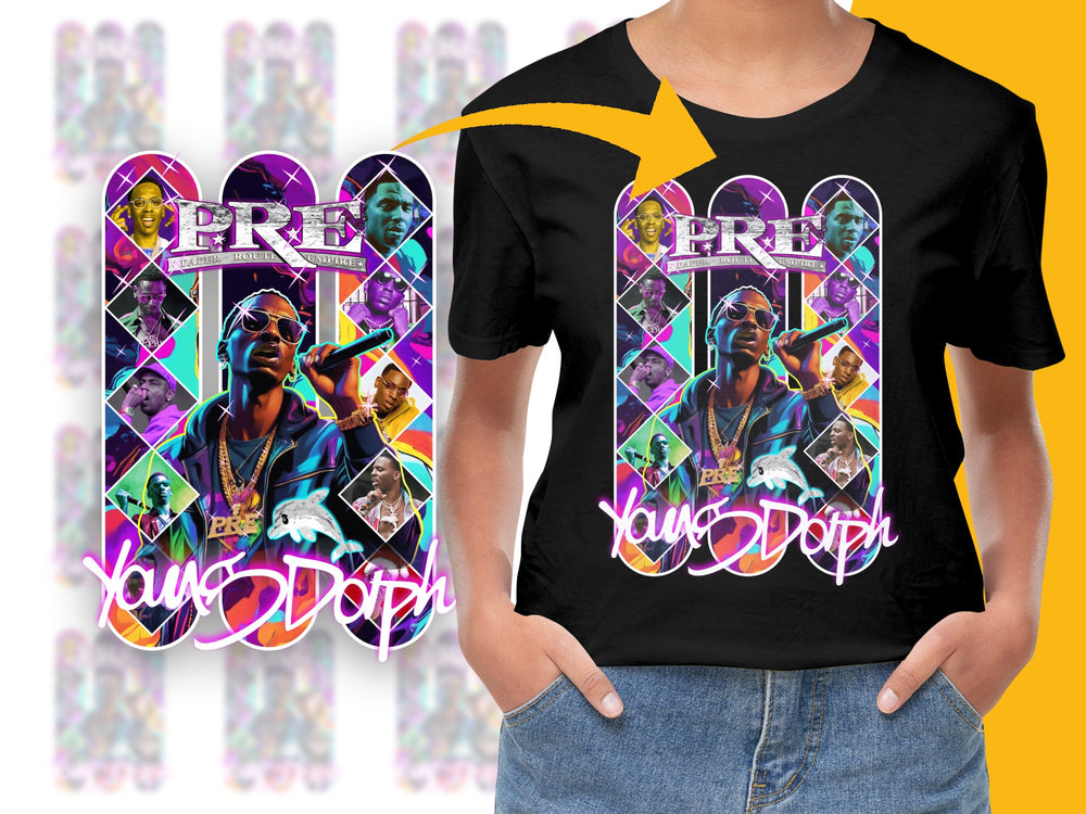 Young Dolph Tribute T-Shirt, Hip Hop Memorabilia, Colorful Graphic Tee, Unisex Fashion