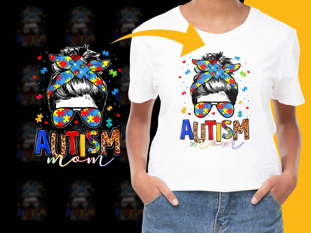 Autism Awareness T-Shirt, Colorful Autism Mom Tee, Supportive Graphic Shirt, Vibrant Unisex Top
