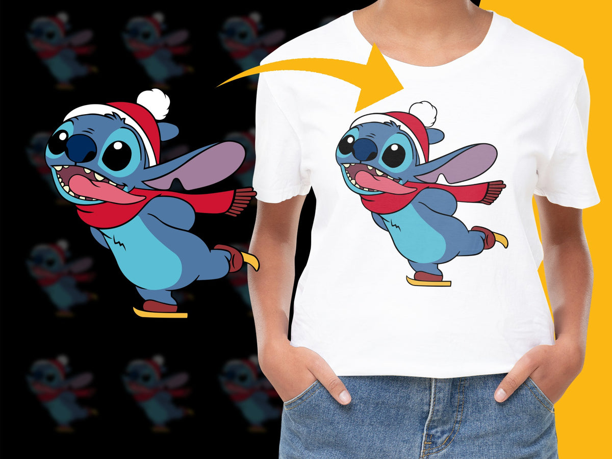 Kids Stitch Cartoon T-Shirt, Funny Animated Character Tee, Cute Alien Graphic Shirt, Colorful Youth Top