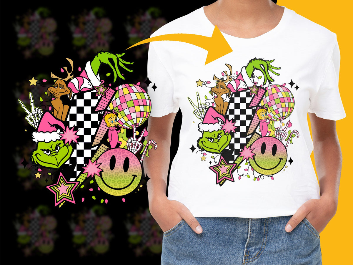 Women's Funky Cartoon Characters T-Shirt, Colorful Graphic Tee, Casual Street Style, Vibrant Summer Top