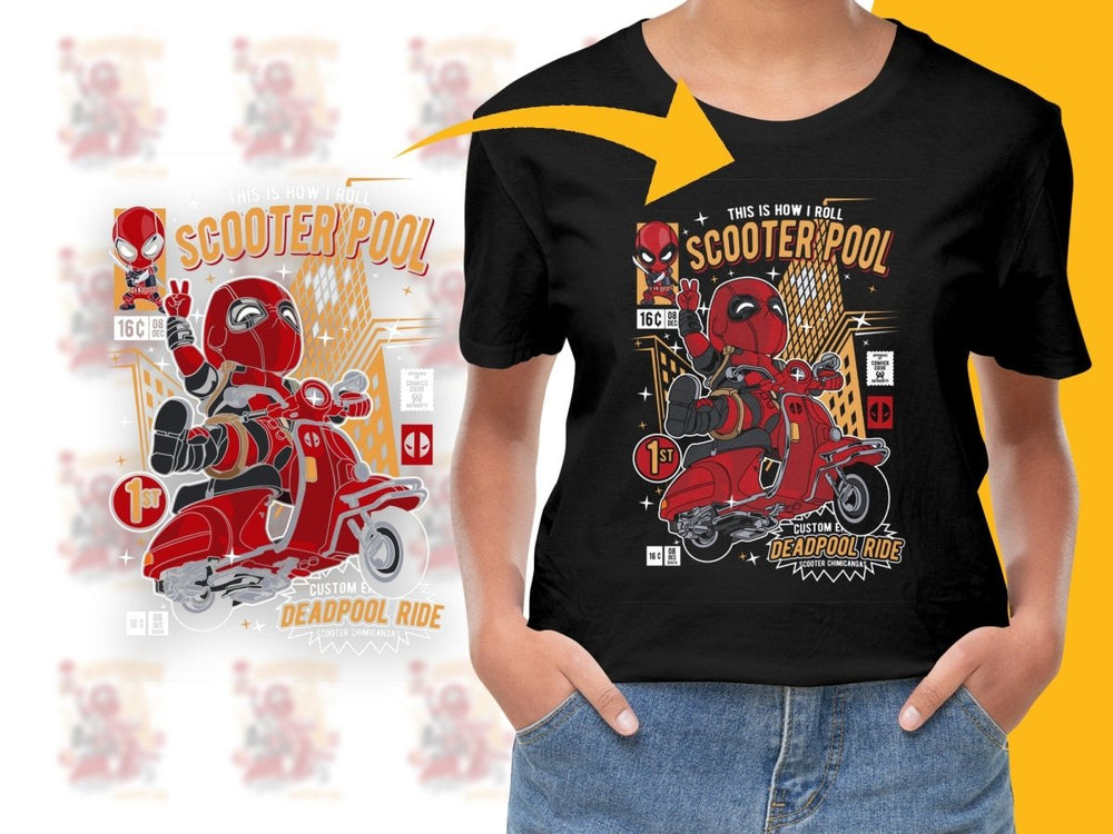 Deadpool Scooter Popculture PNG File - Teepew