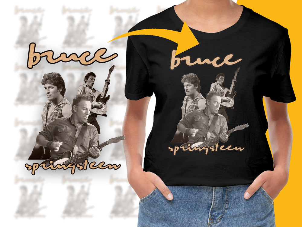 Vintage Bruce Springsteen T-Shirt, Classic Rock Band Tee, Music Legend Graphic Shirt, Unisex Concert Apparel