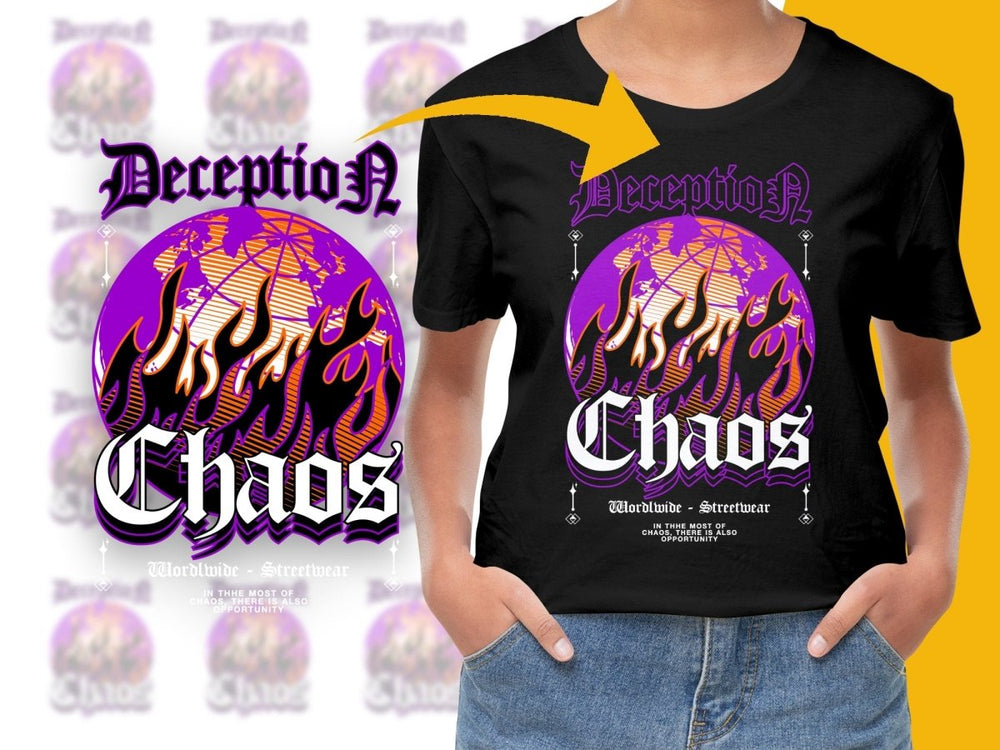 Deception Chaos World with Flames Design PNG File - Teepew