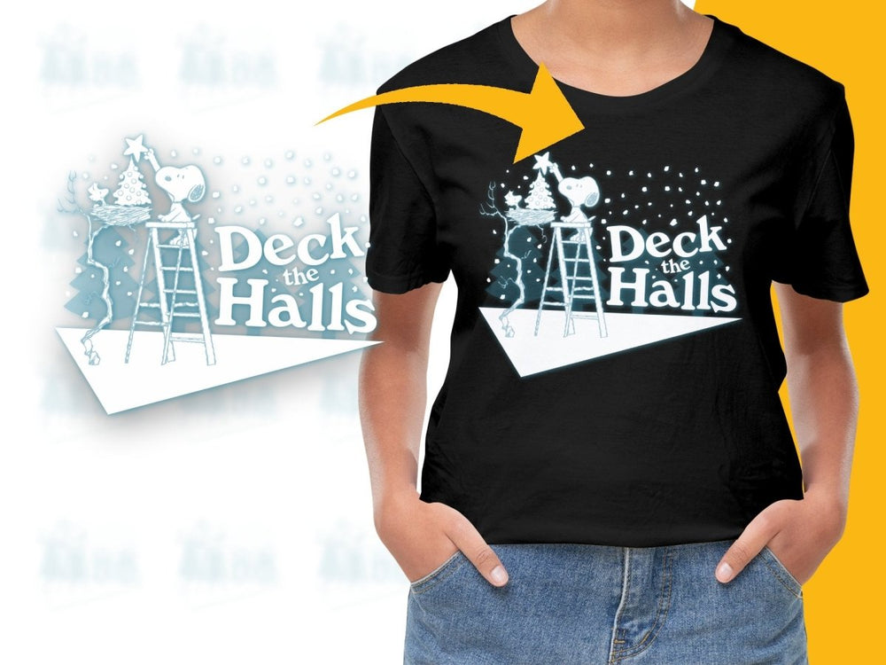 Deck the Halls Christmas Snoopy Graphic PNG File - Teepew