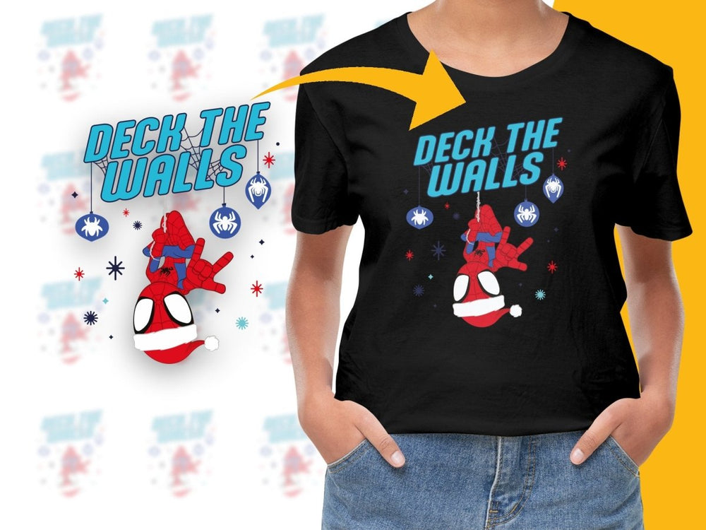 Deck The Walls Spider - Man Christmas PNG File - Teepew