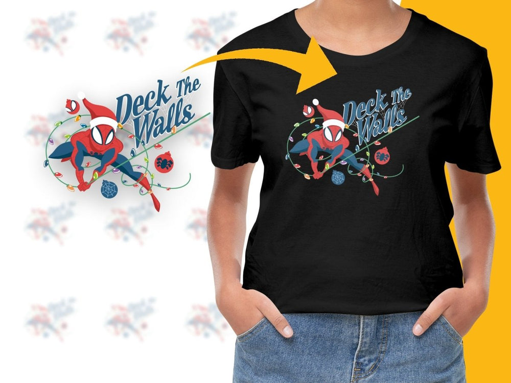 Deck The Walls Spider - Man Christmas PNG File - Teepew
