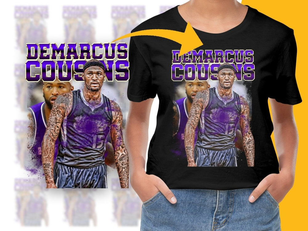 Demarcus Cousins Kings Basketball Superstar Bootleg PNG File - Teepew