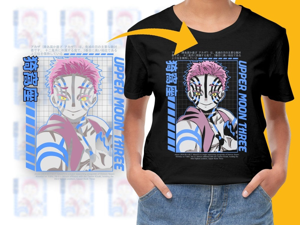 Demon Slayer Akaza Upper Moon Three Graphic PNG File - Teepew