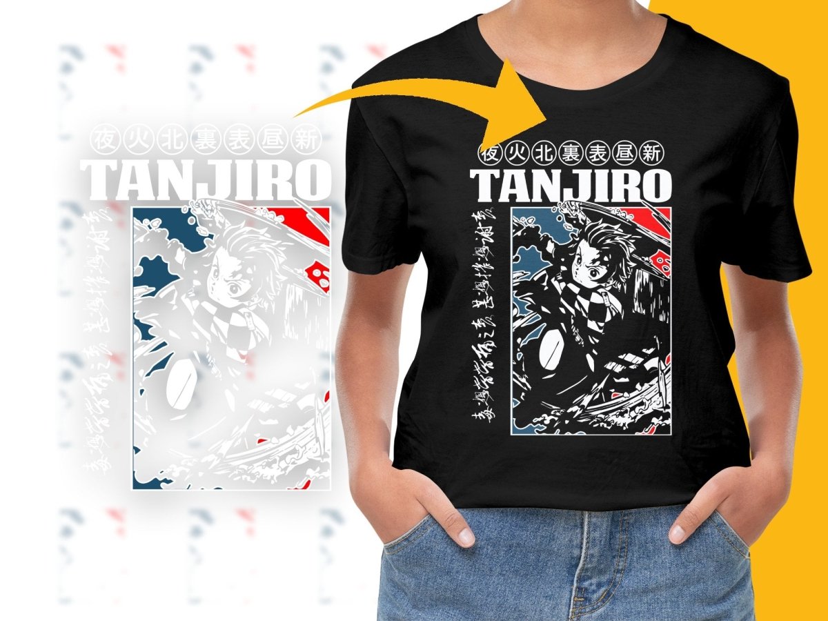 Demon Slayer Tanjiro Stylish Graphic Anime PNG File - Teepew