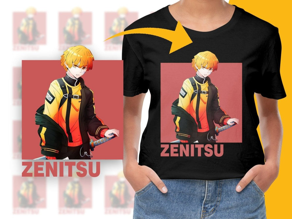Demon Slayer Zenitsu Anime Character PNG Digital - Teepew