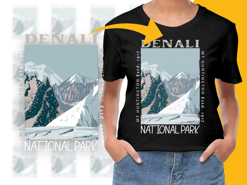 Denali National Park MT Huntington 1917 PNG File - Teepew
