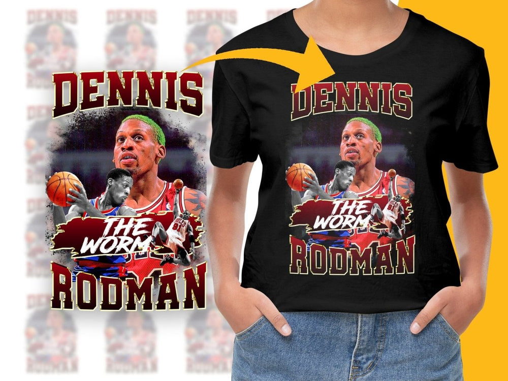 Dennis Rodman The Worm Basketball Legend Dynamic Bootleg PNG File - Teepew