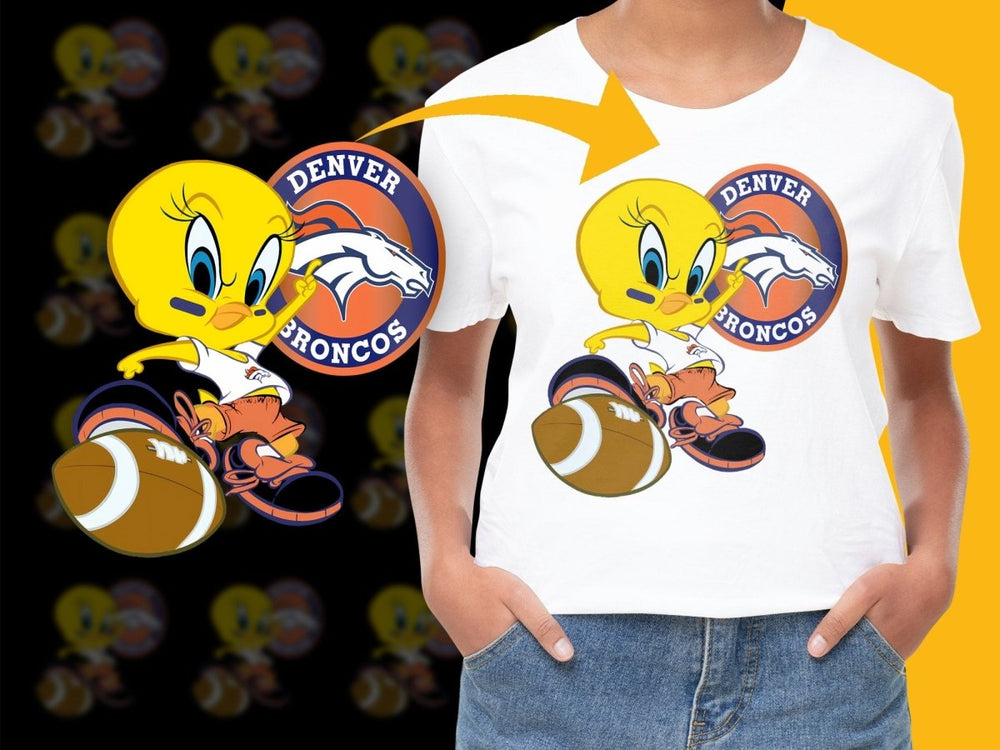 Denver Broncos Cartoon Character PNG File - Teepew